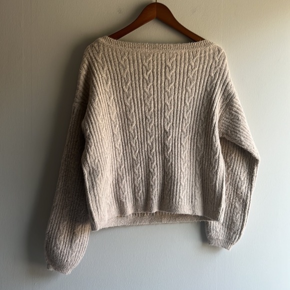 Tularosa blush beige soft cableknit sweater - Picture 5 of 7